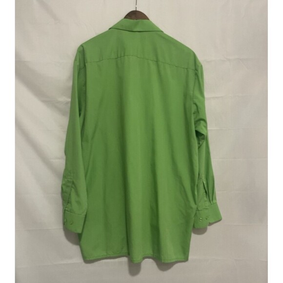 Fortino Landi Dress Shirt Men 17 34/35 Green Button Down Long Sleeve - Picture 2 of 8